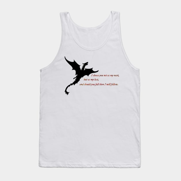 Iron Flame Tairn Dragon Quote Violet Sorrengail Fourth Wing The Empyrean Series Tank Top by thenewkidprints